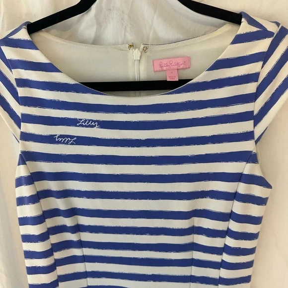Lilly Pulitzer Briella Blue and White Striped Dress - Picture 4 of 7